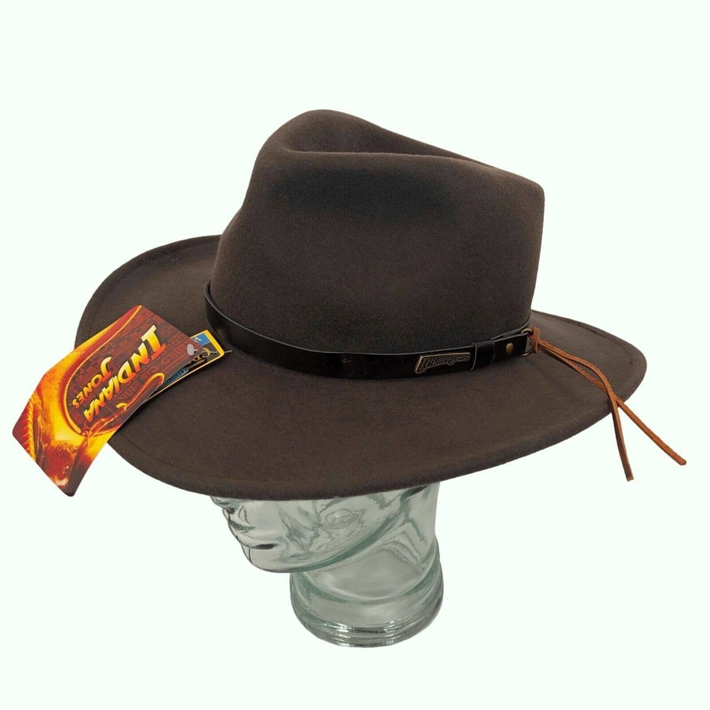 NEW Dorfman Pacific Indiana Jones Hat Mens Small 100% Wool Felt Outback Crushabl - Picture 2 of 8